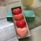 Small Heart candles ( set of 4 )