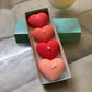 Small Heart candles ( set of 4 )