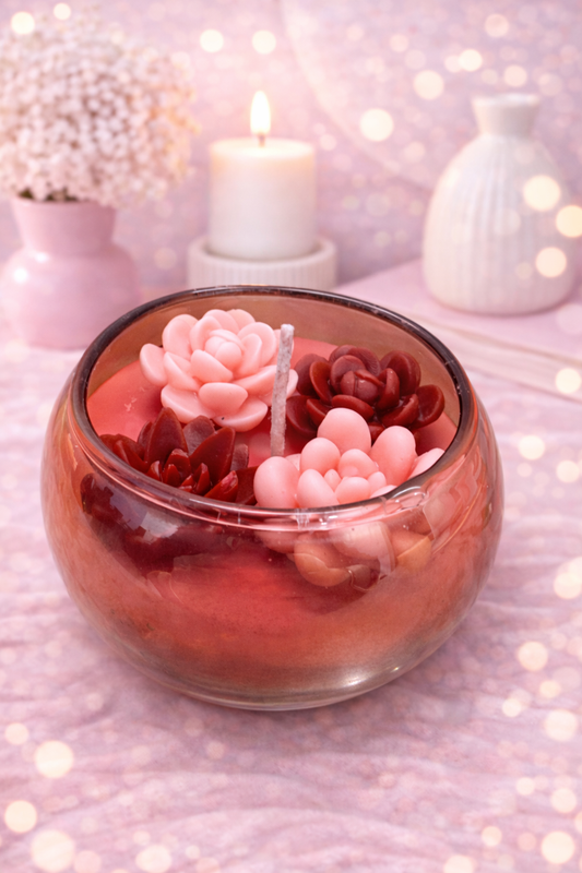 Blush Flora candle
