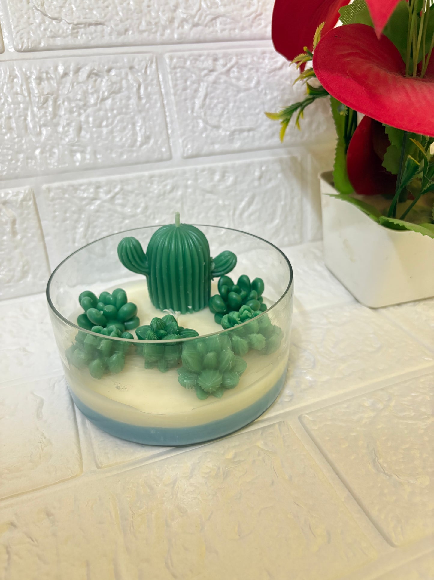 Succulent Plant Candle