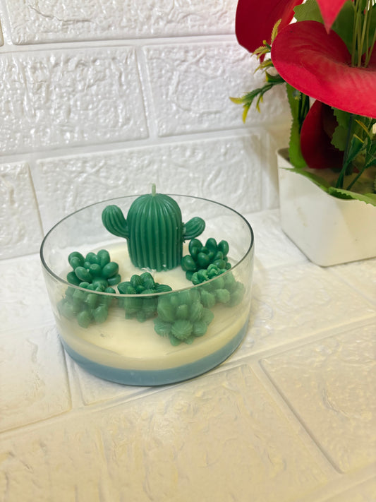 Succulent Plant Candle