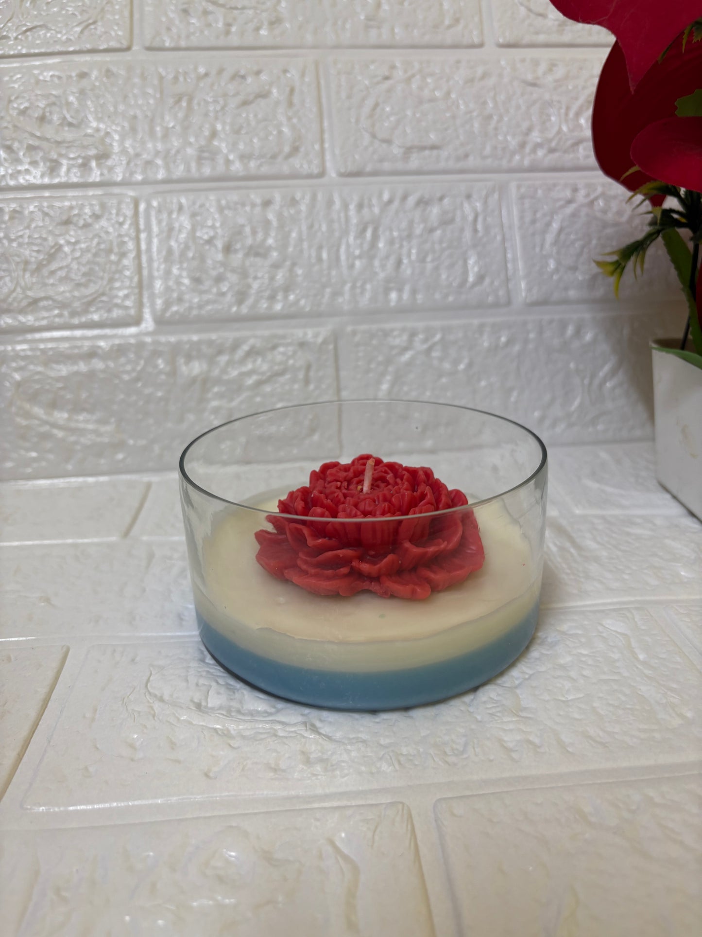 Poeny Flower Candle