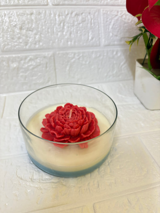 Poeny Flower Candle