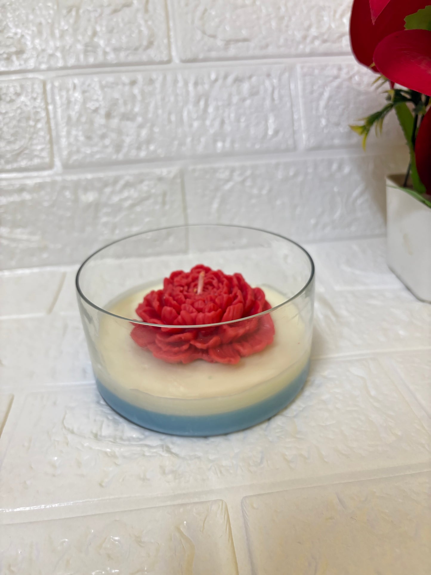 Poeny Flower Candle