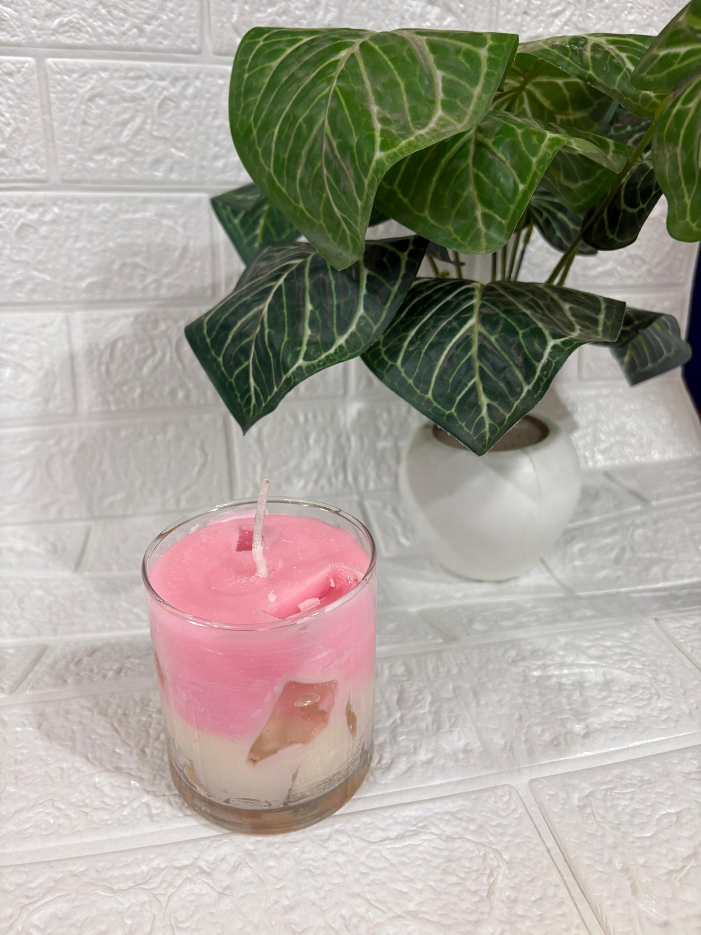 Iced Pink Latte Candle