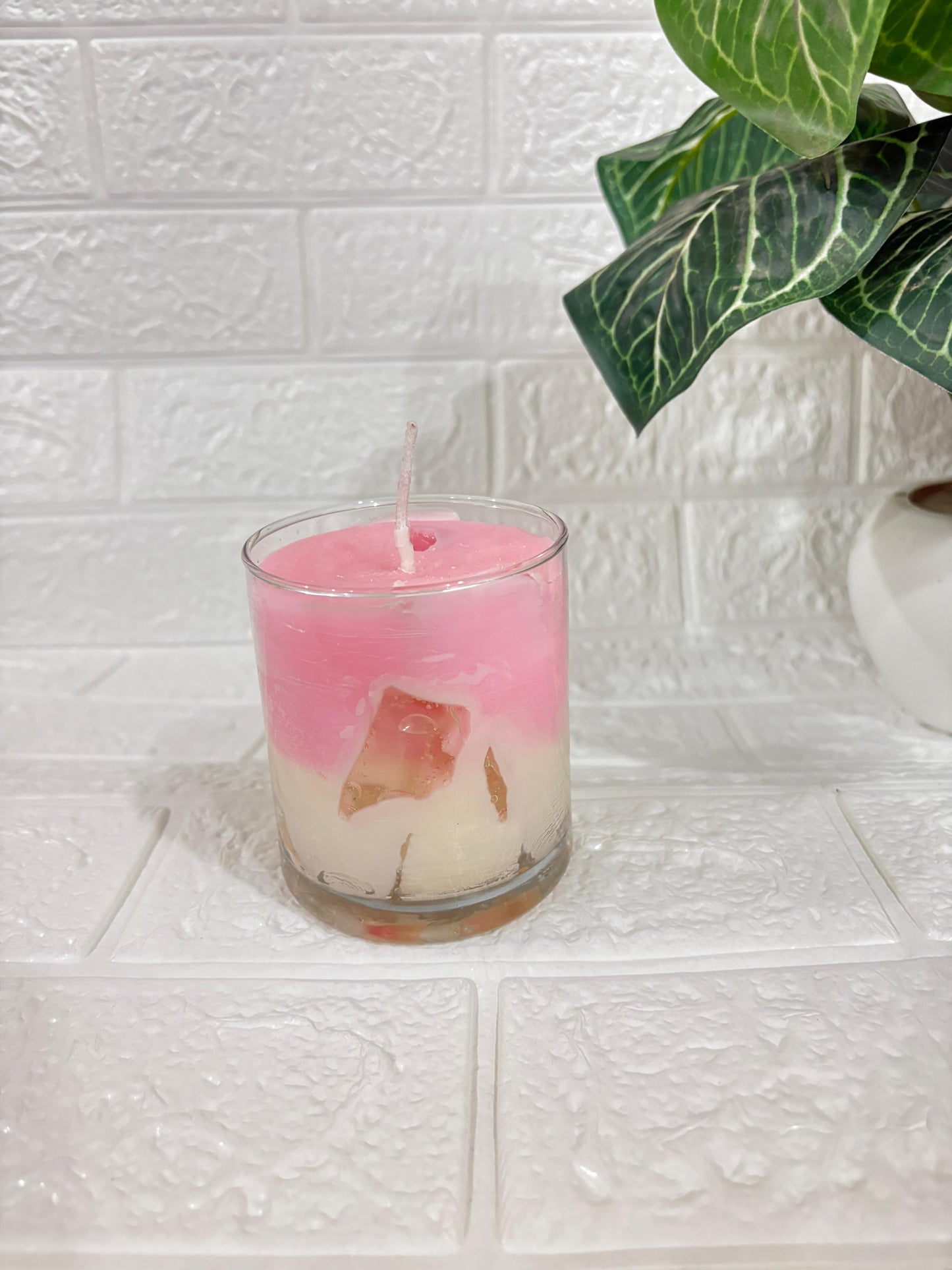 Iced Pink Latte Candle