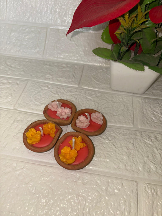 Scented Diya Candle (Set of 4)